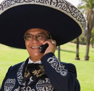 Mexican on the phone